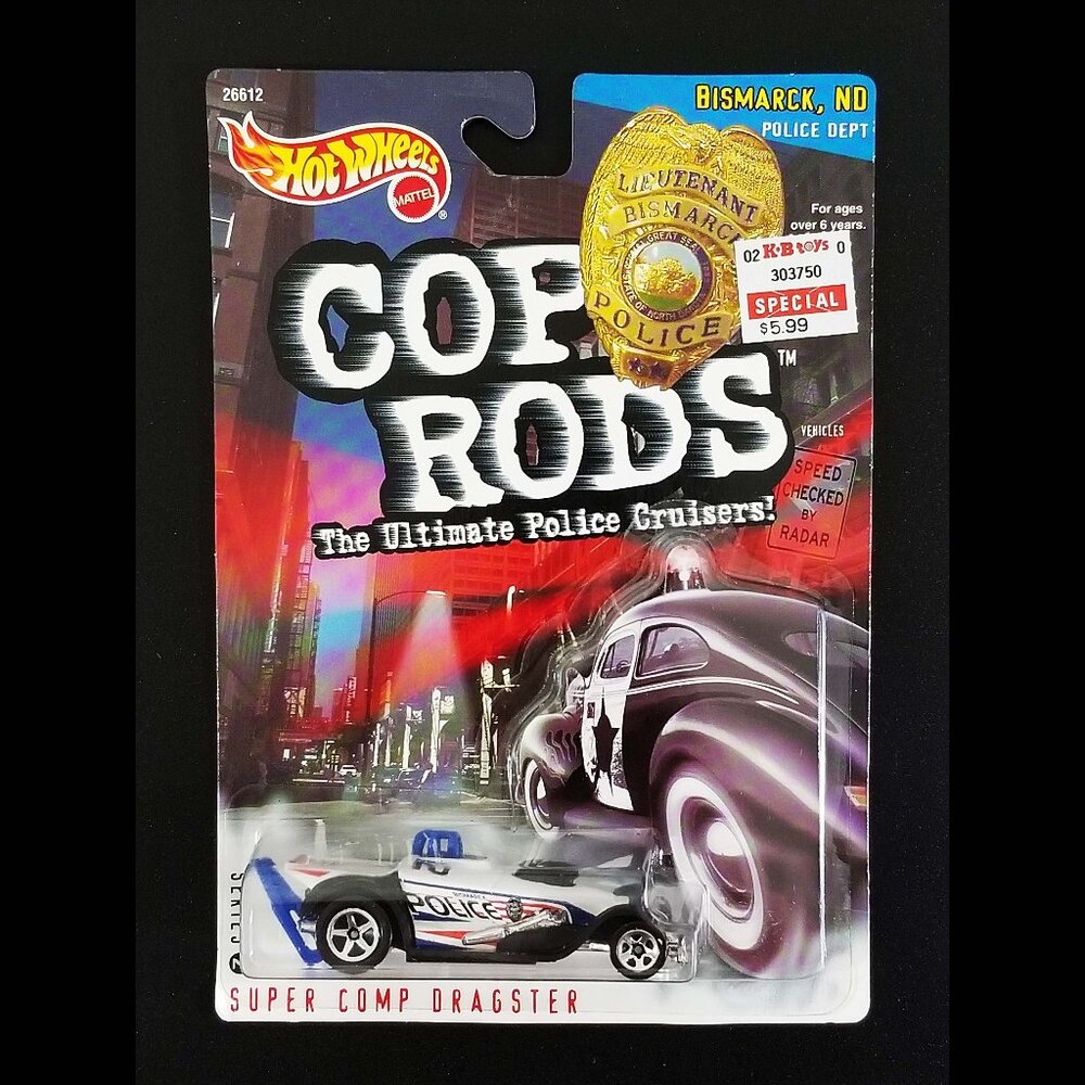 Hot Wheels Super Comp Dragster / 2000 / Cop Rods / Bismarck, ND